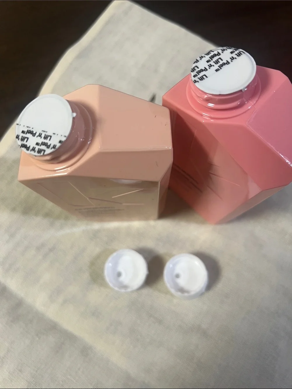 KEVIN.MURPHY Plumping Wash & Rinse Duo - Peach and Pink Bottles